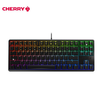 樱桃（CHERRY）G80-3000S TKL RGB 机械键盘 88键有线键盘 游戏键盘 无钢板 RGB灯效 黑色 黑轴