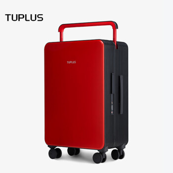 途加TUPLUS平衡系列旅行箱中置宽拉杆箱大容量行李箱 红黑撞色 24英寸