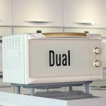 帝而（Dual）DIK18 微波炉烤箱一体机家用微波炉光波炉加热烧烤解冻25L 金色