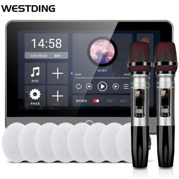 威斯汀（WESTDING）XT12家庭背景音乐主机系统套装 京东小家智能生态 家庭影院吸顶音响组合805*8
