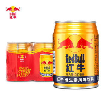 红牛 (RedBull)  维生素风味饮料  运动 能量饮品 250ml*6罐 组合装