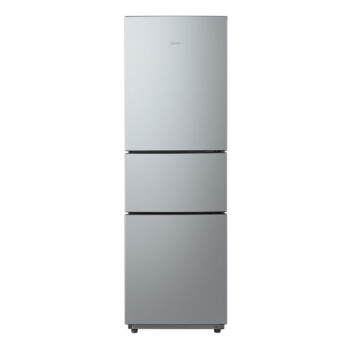美的三门冰箱小型家用215升多门省电节能电冰箱BCD-215TM 银色（220TM下市）