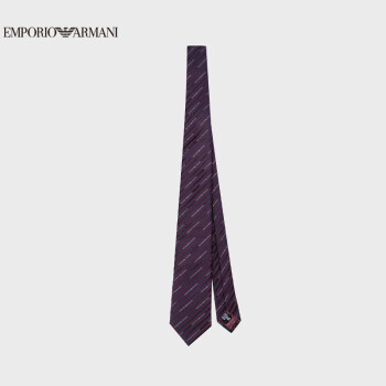 阿玛尼EMPORIO ARMANI【礼物】EA男士斜纹徽标点缀领带