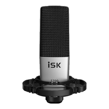 iSK  S700 免电源麦克风5V供电 专业喊麦主播直播视频会议设备网络K歌录音话筒 电脑台式机通用