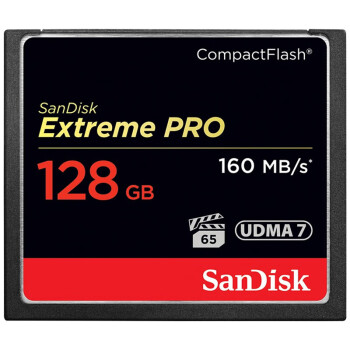 闪迪（SanDisk）128GB CF（CompactFlash) 至尊超极速版存储卡 UDMA7 4K 读速160MB/s 高级单反相机内存卡