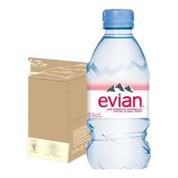 依云（evian）天然矿泉水弱碱性水源 法国进口软瓶矿泉水330ml*24瓶 1号会员店