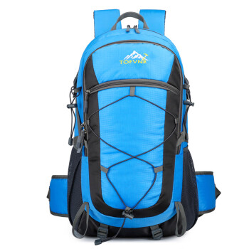 户外尖锋（HU WAI JIAN FENG）户外登山大容量轻便徒步健身旅行包简约学生双肩包36-55L天蓝色