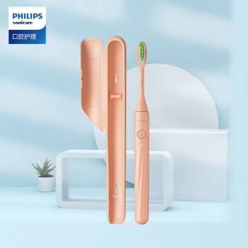 飞利浦（PHILIPS）电动牙刷成人牙刷软毛One系列充电式 HY1100升级版 赤霞粉HY1200/15