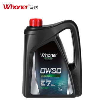 沃耐（Whoner）PAO全合成 发动机油 机油 E7 系列 ACEA C2 0W-30 SP级 4L