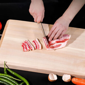 京蓓尔 柳木擀面板切菜板加厚加大实木砧板案板商用菜墩 120*60*3.5cm