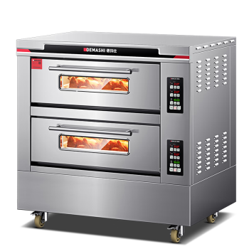 德玛仕（DEMASHI）大型烘焙烤箱商用 烤全鸡烤鸡翅披萨面包蛋糕地瓜大容量电烤箱二层四盘 DKX-2D-4L
