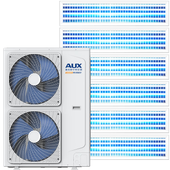 奥克斯（AUX）中央空调一拖六风管机空调大6匹家用多联机全直流变频一级能效包安装嵌入式空调DLR-160W/DCJ2S-JM