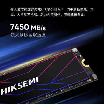 海康威视2TB SSD固态硬盘C4000系列M.2接口NVMe协议PCIe4.0 x4读速7450MB/s