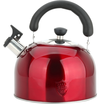 美厨（maxcook）烧水壶304不锈钢水壶 5L加厚鸣音 煤气电磁炉通用 酒红色欧式系列 MCH9793