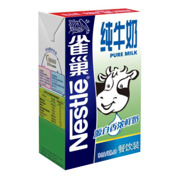 雀巢（Nestle）纯牛奶1L 全脂早餐奶饮用奶 咖啡拉花 制作甜品奶盖 奶茶店用