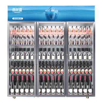 喜莱盛展示柜冷藏大容量商用陈列冷柜玻璃门 超市便利店冰箱啤酒饮料柜风冷直冷 XLS-LL1200