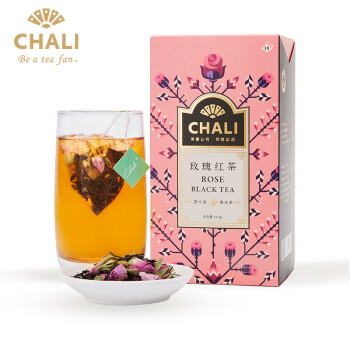 CHALI茶里公司 玫瑰红茶花草茶袋泡茶包18包/盒54g 办公用茶