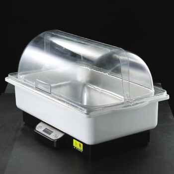 伟纳斯 不锈钢自助电加热保温PP数控餐炉 PC盖套装(单/双格)不锈漏盆