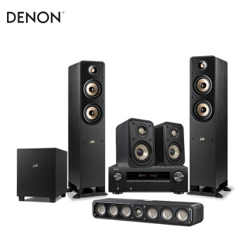 天龙（DENON） X550+ES50 音响 家庭影院 音箱 5.1落地家庭音响 功放机 普乐之声家用客厅hifi电视音响 低音炮