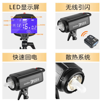 神牛（Godox） DP600II二代两灯套装600w 人像家具静物闪光灯补光灯摄影棚器材 两灯套装