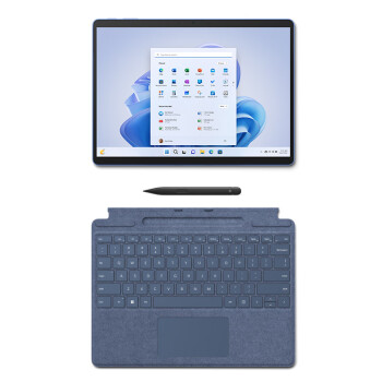 微软Surface Pro 9 宝石蓝+宝石蓝带触控笔键盘盖 i5 8G+256G 二合一平板电脑 13英寸120Hz 学生笔记本