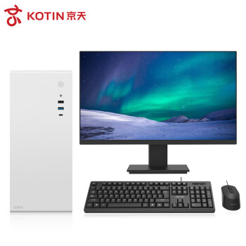 京天 Blitz 307 办公商用台式电脑主机（i3-12100 16G 512G 键鼠 3年上门）23.8英寸显示器全套整机diy组装机