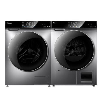 小天鹅(LittleSwan)洗烘套装10kg变频滚筒洗衣机+10kg热泵烘干机(TG100V66WIADY+TH100VH66WY)智能家电（专）