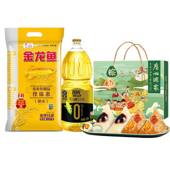 广州酒家礼包二(金龙鱼玉米油1.8L+金龙鱼大米2.5kg+粽见美好礼盒520g)
