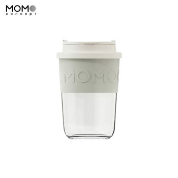 MOMOCONCEPT手提咖啡杯塑料便携水杯子耐高温 咖啡随行杯-醇白科纳 380mL 