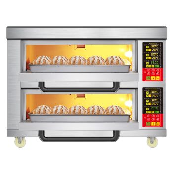 世麦商用吐司面包蛋糕月饼披萨烤炉专业电烤箱烘焙西点商用烤箱二层二盘电烤箱220V(内膛高22cm)SM-KDC22001