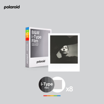 宝丽来（Polaroid）拍立得相纸i-Type 一次成像相纸 白色边框黑白胶片 8张（Now+相机适用）
