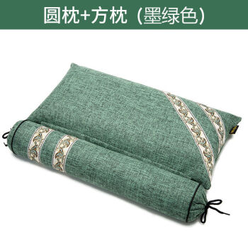 艾草枕头艾叶枕安神助睡眠单人艾绒枕包家用组合护颈椎艾灸灬护颈墨