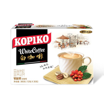 可比可 速溶咖啡粉饮料三合一印尼进口36包（12包/盒*3） 白咖啡