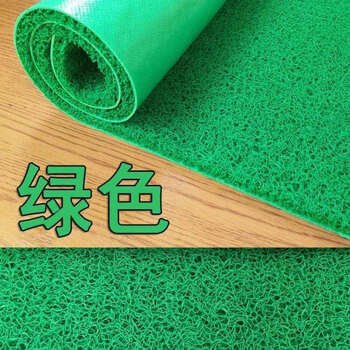 塑料丝圈地垫门口防滑脚垫入户走廊过道红地毯可裁剪pvc汽车垫子 绿色