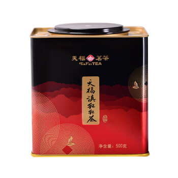 天福茗茶红茶 大铁罐系列红茶大叶种工夫红茶500g铁罐装茶叶送礼