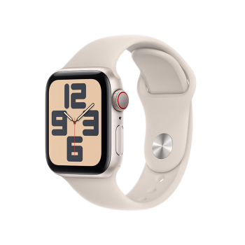 Apple/苹果 Watch SE 2023款智能手表 蜂窝款40毫米星光色铝金属表壳星光色运动型表带S/M MRFY3CH/A【免息版】