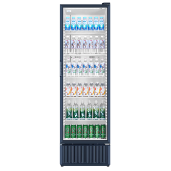 海尔展示柜412升风冷无霜一级能效商用立式陈列柜超市便利店饮料冷藏柜玻璃门冰箱透明保鲜柜SC-412S