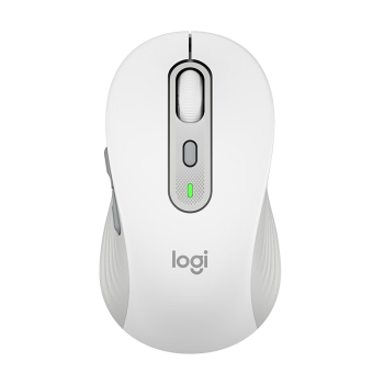 罗技（Logitech）M750M 通用版鼠标 无线鼠标 静音鼠标 对称鼠标 白色 带Logi Bolt USB接收器