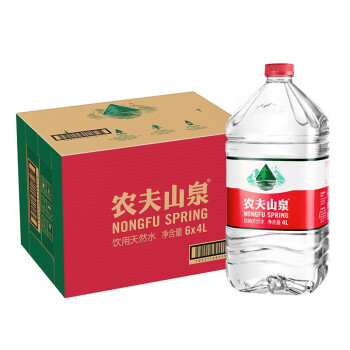 农夫山泉饮用天然水4L*6桶*3箱 家庭装桶装饮用水