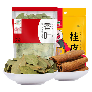 吉得利 香辛料 香叶100g 桂皮50g 广西肉桂月桂叶 炖肉卤料火锅底料