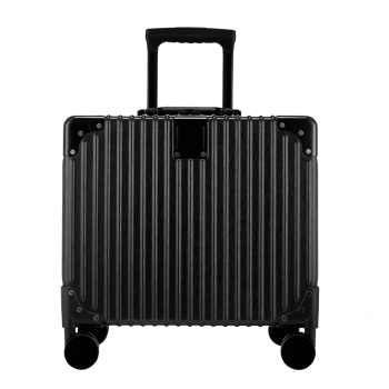 ELLE17英寸黑色行李箱法国品牌自营拉杆箱旅行箱密码箱 防刮耐用万向轮密码锁男女通用