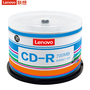 联想（Lenovo）光驱刻录盘 CD-R 光盘 52速700MB 办公系列  空白 光驱刻录盘桶装50片
