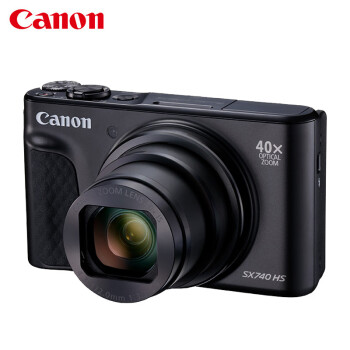 佳能（Canon）PowerShot SX740 HS 高清卡片机 轻巧便携 高速连拍 家用旅游数码相机 黑色