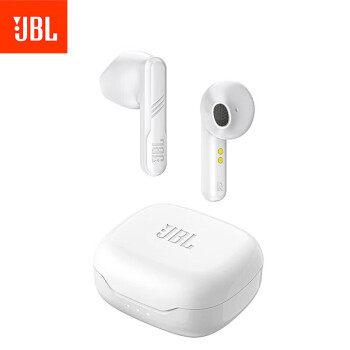 JBL 真无线蓝牙耳机半入耳式运动游戏商务通话长续航立体声 白色 C260TWS