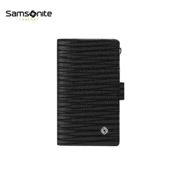 Samsonite/新秀丽男士钥匙包牛皮革拉链皮夹零钱卡位钱包礼盒装 NQ1*09020