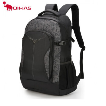 爱华仕（OIWAS）大容量背包 电脑包学生书包 运动休闲双肩包  OCB4000MG稳重黑