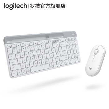 罗技（Logitech）键盘K580无线蓝牙键盘 超薄办公游戏手机平板电脑键盘 【K580+PEBBLE】键鼠套装-芍药白