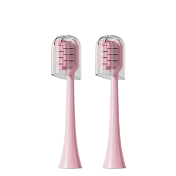 艾博尼（Ebonee）儿童电动牙刷头 防蛀清洁软毛护龈 C1S款原装替换 粉色2支装 