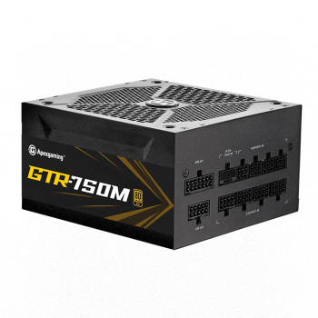 艾湃电竞（Apexgaming） ATX3.0 PCI-E5.0 GTR-750M 750W 黑色 全模 金牌 全日系电容 智能启停 支持4070