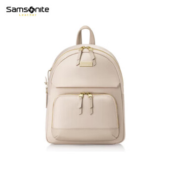 新秀丽（Samsonite）女士双肩包背包电脑旅行包书包时尚通勤NU8象牙白礼物